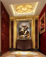 绿城玫瑰园欧式风格400平米别墅装修效果图
