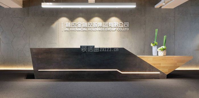 办公室前台装修效果图 办公室前台装修设计