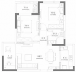 蓝光湖畔97㎡欧式风格两室两厅装修案例