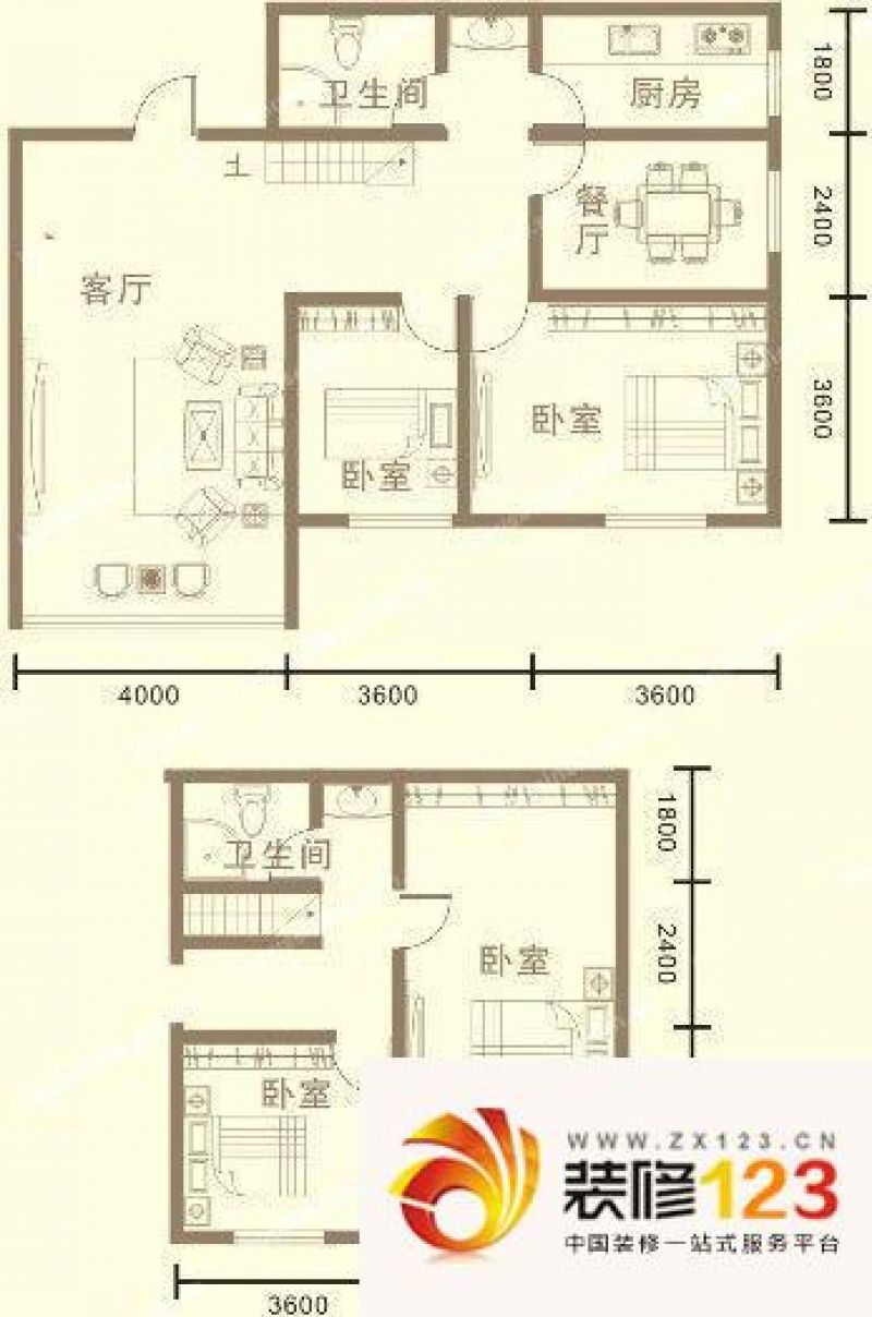 鸣翠嘉座户型图e-e户型图 4室3厅 ...