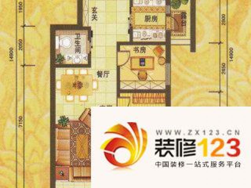 白玉华庭户型图c户型图 3室2厅1 ...