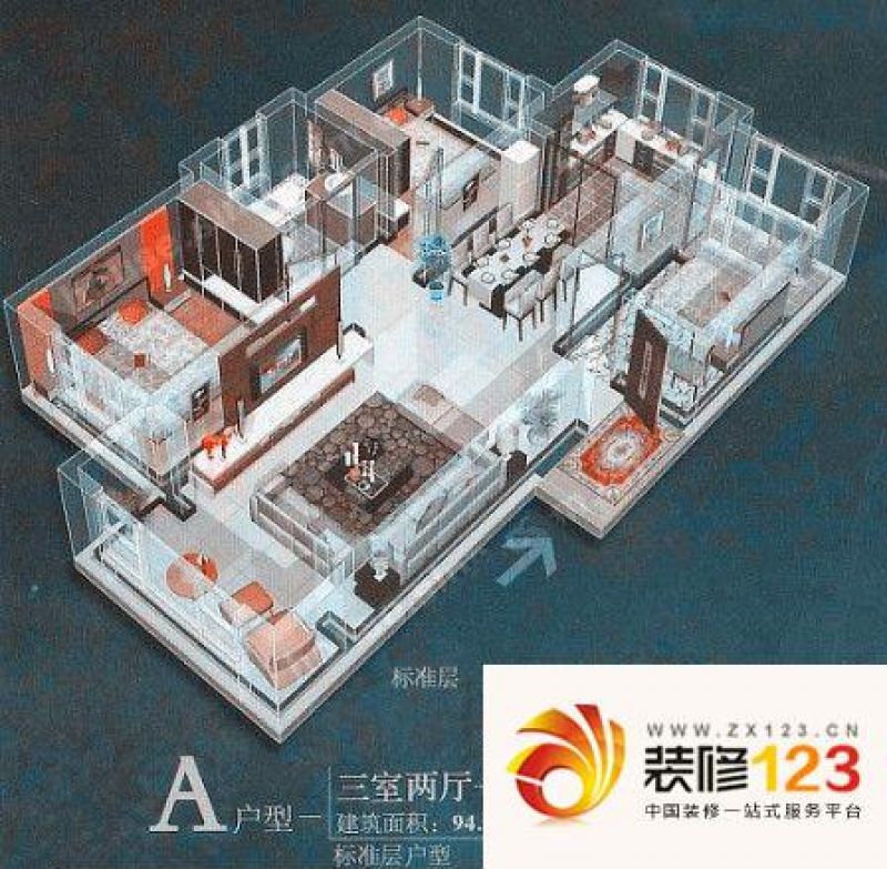益都水岸二期户型图户型图 94.03 ...